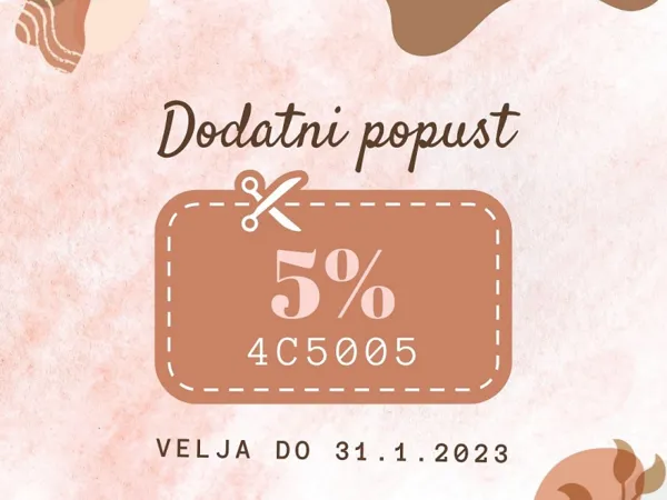 Koda za 5% dodatnega popusta- potekla